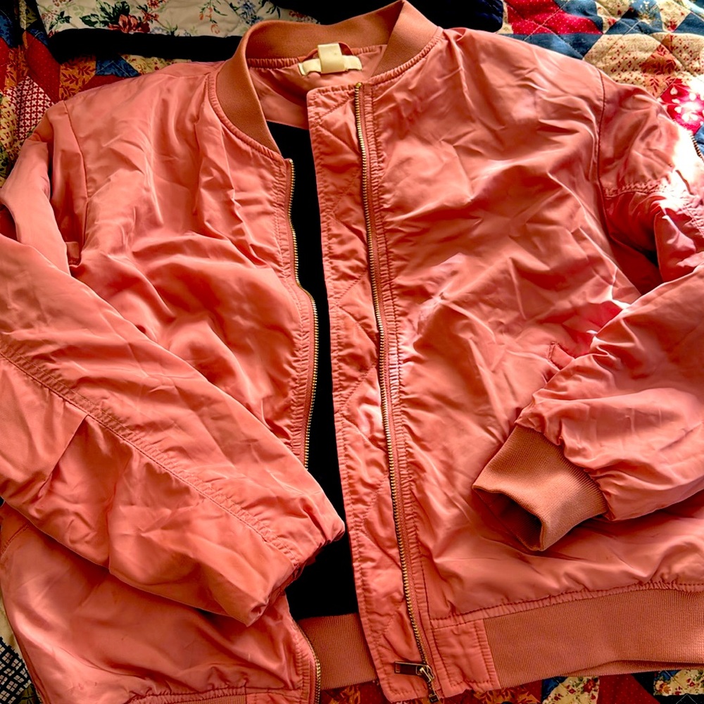 H&M pink bomber jacket